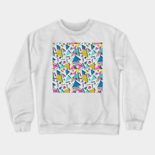 Memphis 80s Style Design Pattern Crewneck Sweatshirt